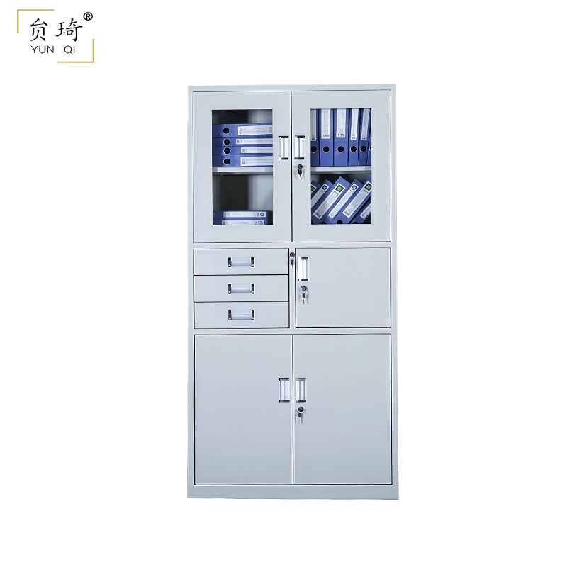 钢制办公室文件柜收纳分层储物柜高清大图