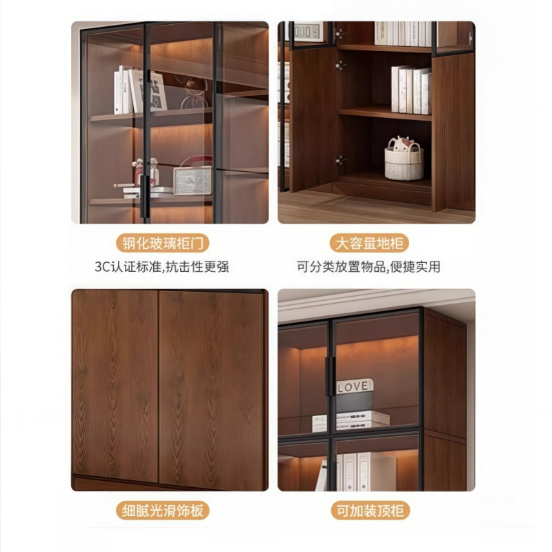 赛颐盛木质书柜三门1200*320*2000mm台高清大图