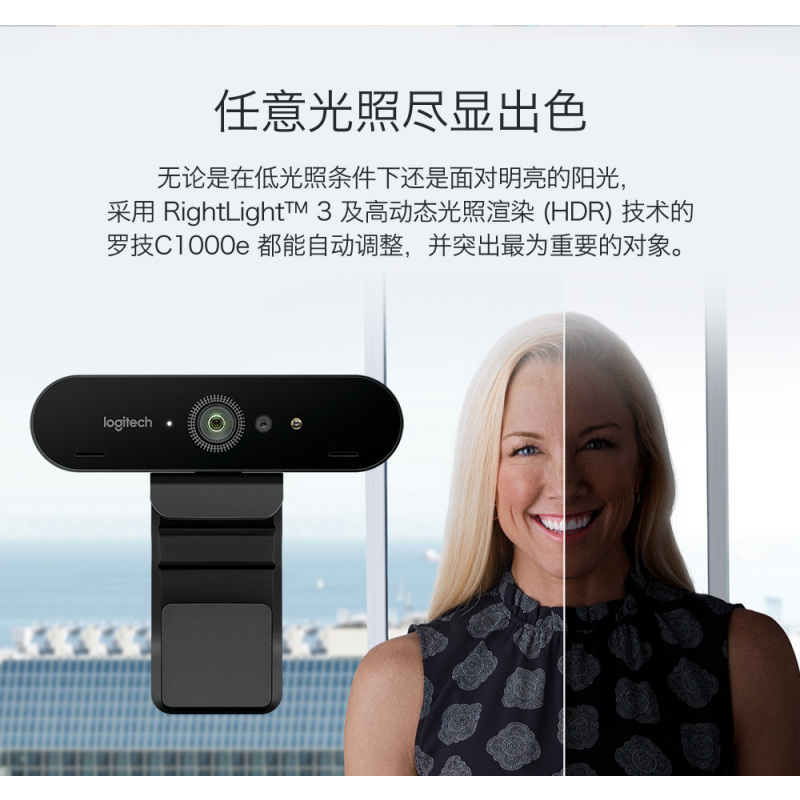 罗技（logitech）c1000e高清商务摄像头