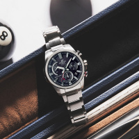 卡西欧（CASIO）手表男 EDIFICE系列日韩品牌商务人造蓝宝石玻璃太阳能休闲防水男石英腕表