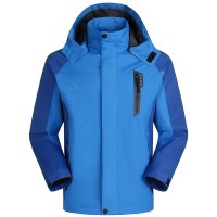 秋冬新款户外运动登山服情侣男女装单层冲锋衣夹克韩版休闲外套潮 XL XGG-1518男彩蓝色