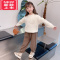 可莉允女童套头毛衣冬装2022新款小女孩花朵洋气韩版秋冬上衣儿童针织衫