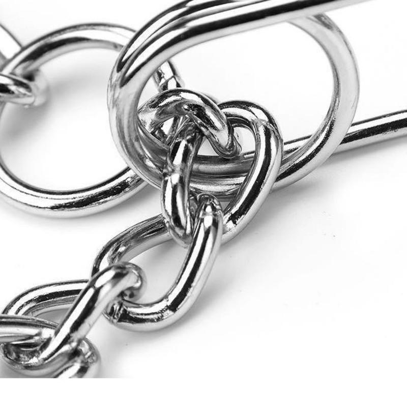 25mm45cm1535斤训犬刺激链狗狗训练专用项圈铁链戴帽