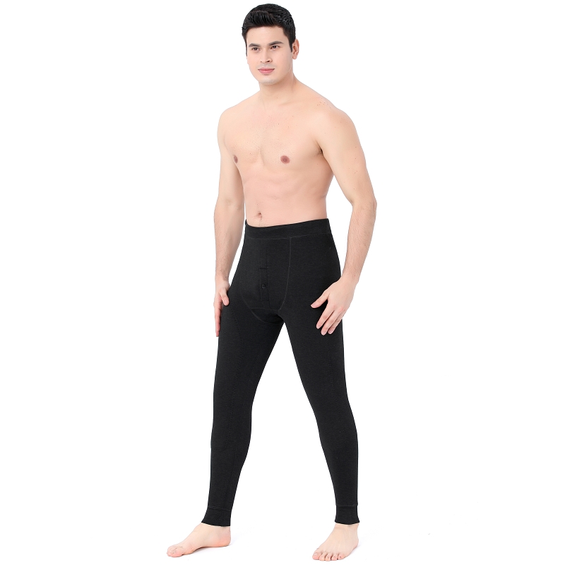 免费试穿保暖裤男士秋冬季新款加绒加厚高腰护膝棉裤真羊毛打底裤大码绒裤2021冬装新款羊毛 180(XL) 黑色超大弹力