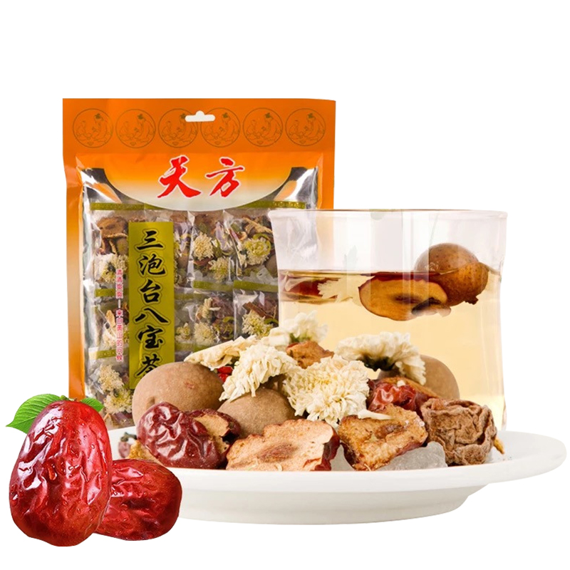 天方三泡台八宝茶300g12包×25g 茶叶高清大图