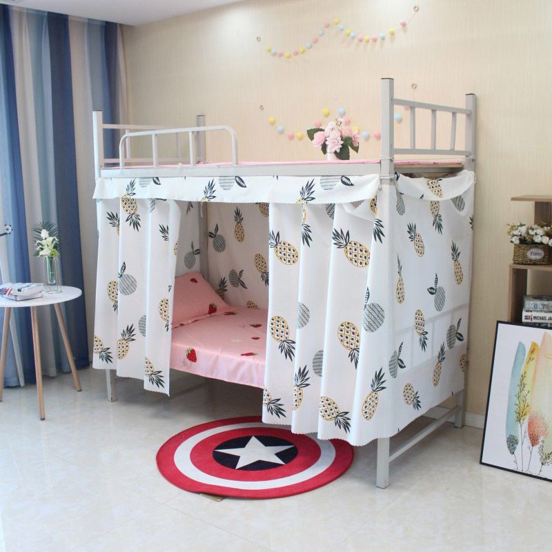 宿舍床帘上铺男下铺女遮光寝室架子床挡风布帘北欧风简约隔帘[六折