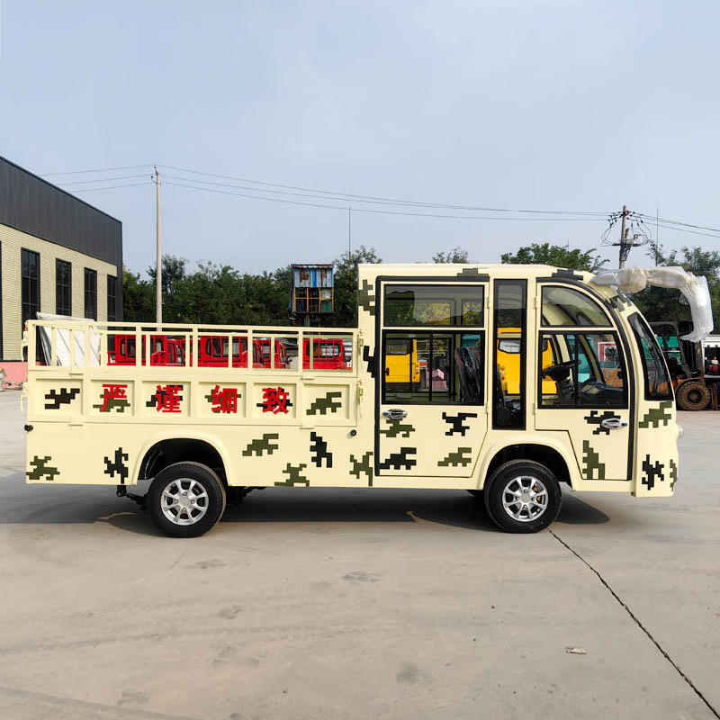 德武军恒电动巡逻皮卡车5座四轮观光车4000瓦+72v100ah*6只铅酸电池刹车助力方向助力