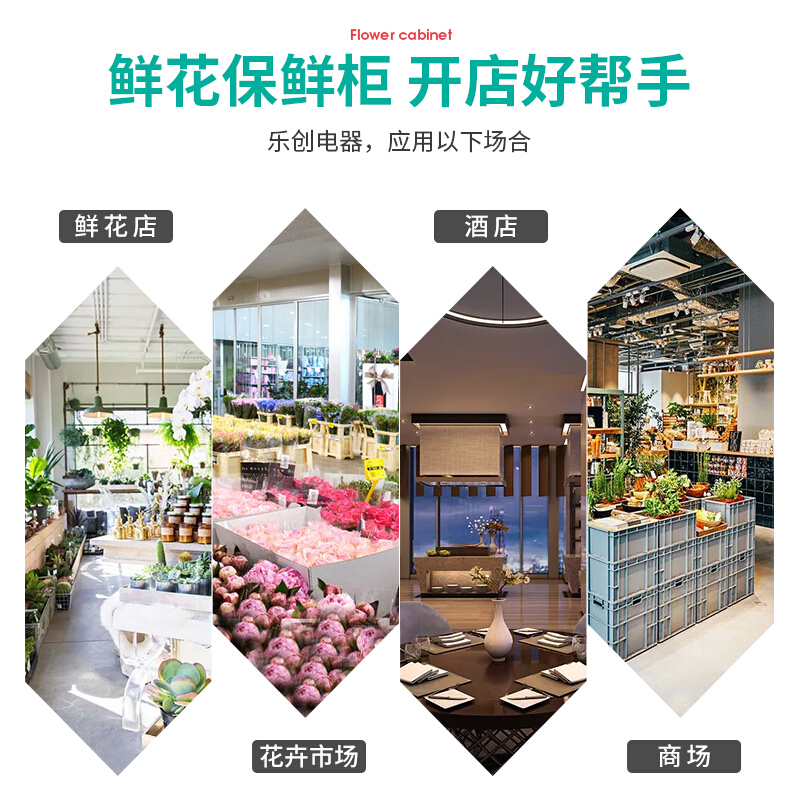 飞天鼠(FTIANSHU) 鲜花保鲜柜风冷展示柜冷藏商用冷柜鲜花植物柜陈列立式展示柜鲜花保鲜柜 1.8米三门豪华款