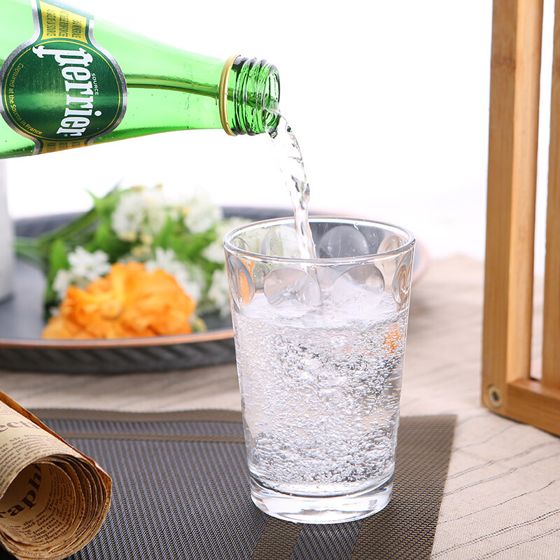巴黎水(Perrier) 原味 330ml*4玻璃瓶 气泡水 天然矿泉水