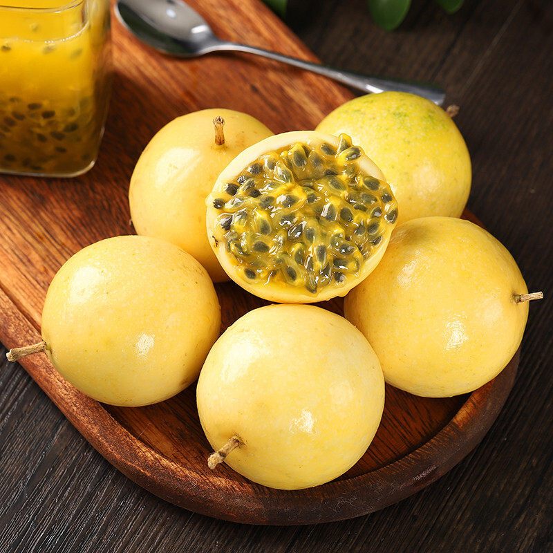 [熊猫鸟]黄金百香果 西番莲鸡蛋果 净重2.5斤 大果 单果60-70g 新鲜采摘高清大图