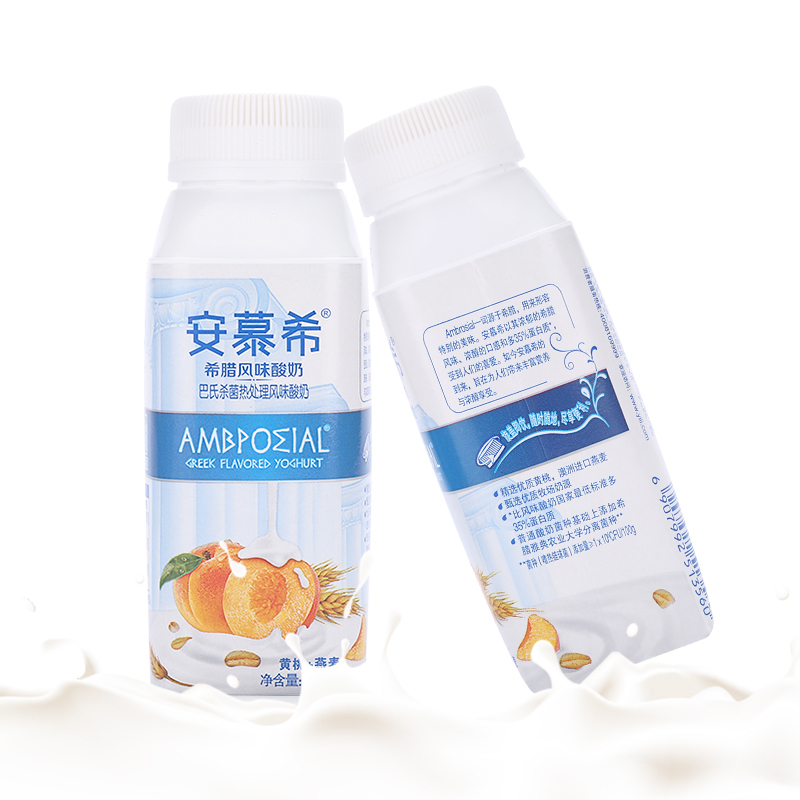6月伊利安慕希风味酸奶黄桃燕麦200g10瓶酸牛奶整箱