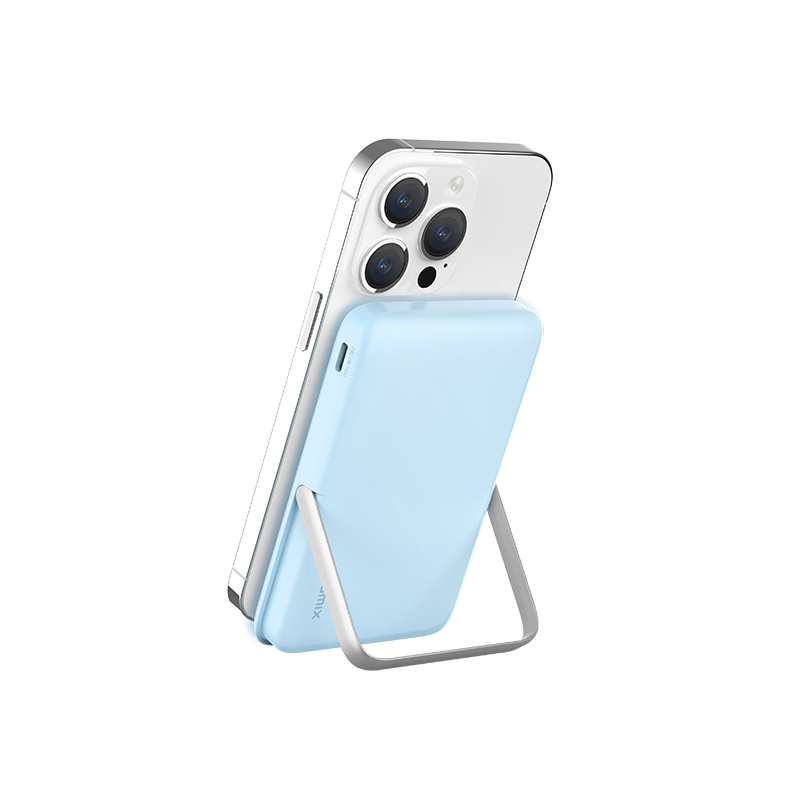 idmix 支架磁吸无线充移动电源 10000mAh Q10 SE蓝色