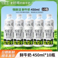 悦鲜活 鲜牛奶 450mlx10瓶