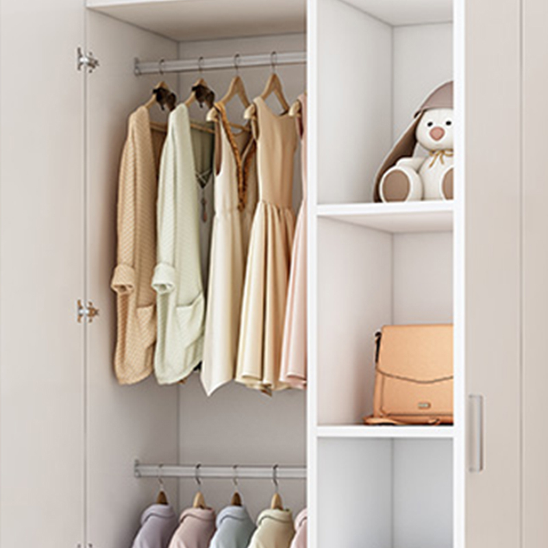 苏久冠家用衣柜简约储物柜更衣柜2门1.8高宽80深40暖白色