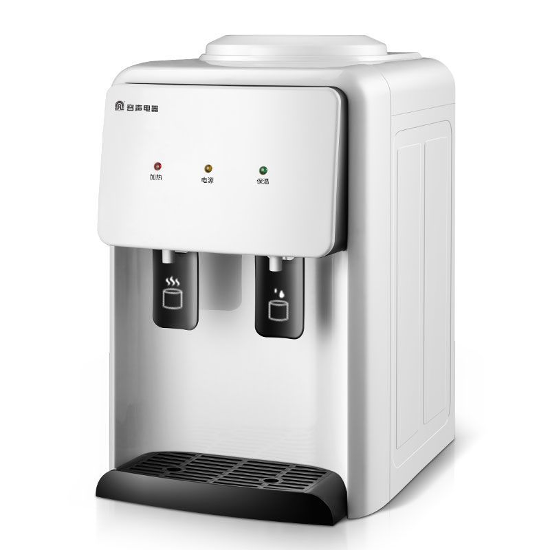 饮水机冰热台式制冷热家用宿舍迷你小型节能玻璃冰温热开水机白色冰温