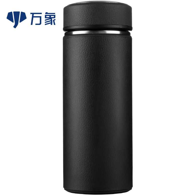 万象保温杯 不锈钢茶水杯男士带过滤网茶漏泡茶杯子350ML/H16
