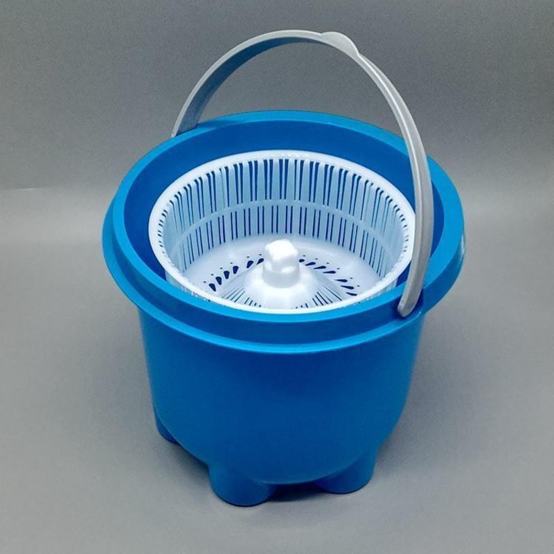 蓝色塑料篮手压旋转拖把桶小单桶迷你脱水桶墩布拖布桶单独甩干桶沥水