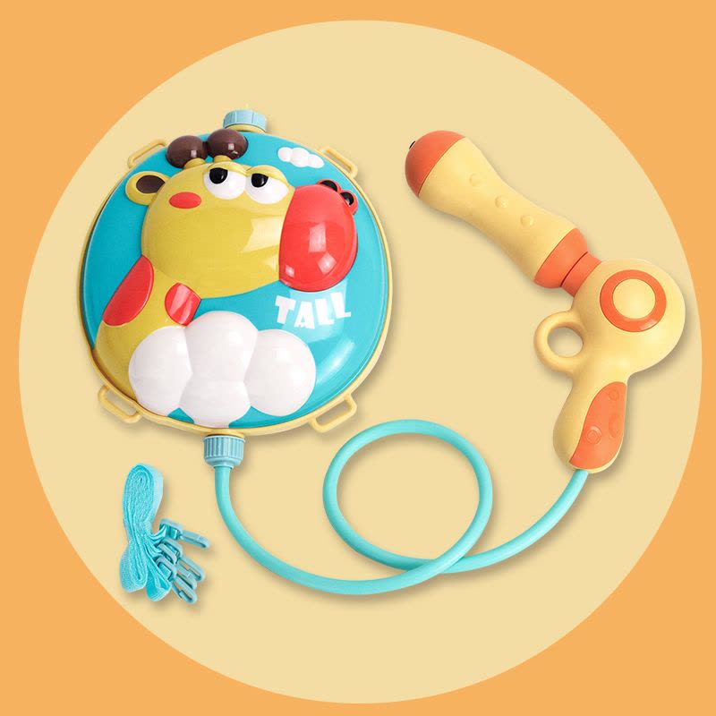 婴侍卫 儿童萌趣背包水枪 抽拉式宝宝洗澡喷水玩具 702D图片