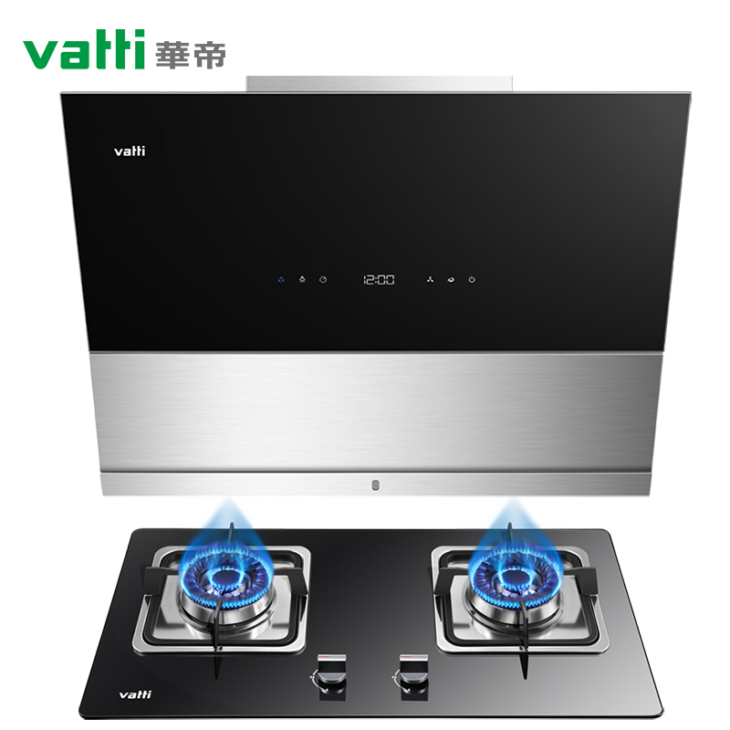 华帝(vatti)i11091+i10034B 21立方闪吸侧吸抽油烟机燃气灶具 烟灶套餐 450Pa大风压自动洗天然气