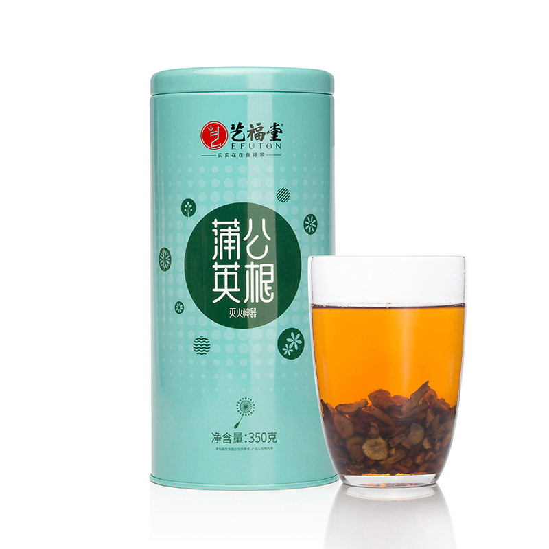 艺福堂 灭火神器蒲公英根茶350g/罐 特级长白山野生婆婆丁新鲜炒熟花茶