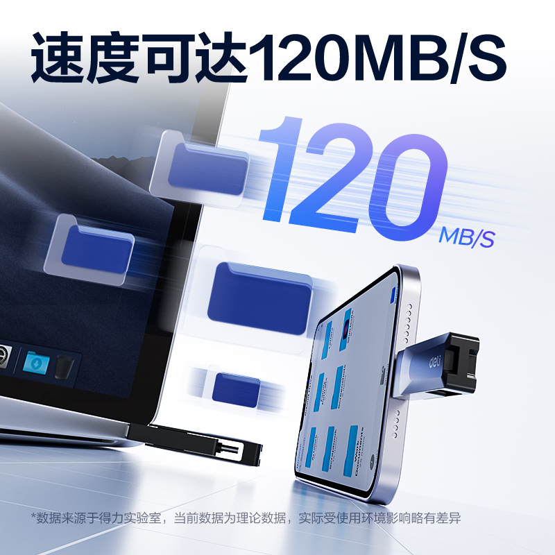 得力(deli)LS331双头U盘 128G高速读写type-c+USB3.2Gen1高清大图