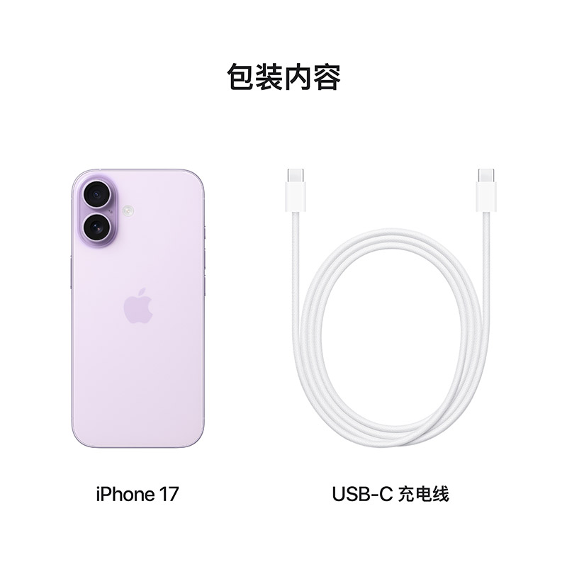 Apple iPhone 17 256G 薰衣草紫色[需现场签收激活]5G全网通手机 全新正品国行高清大图