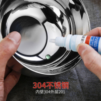 美厨(maxcook)304不锈钢碗 汤碗双层隔热 餐具面碗13CM(4只装)MCWA702