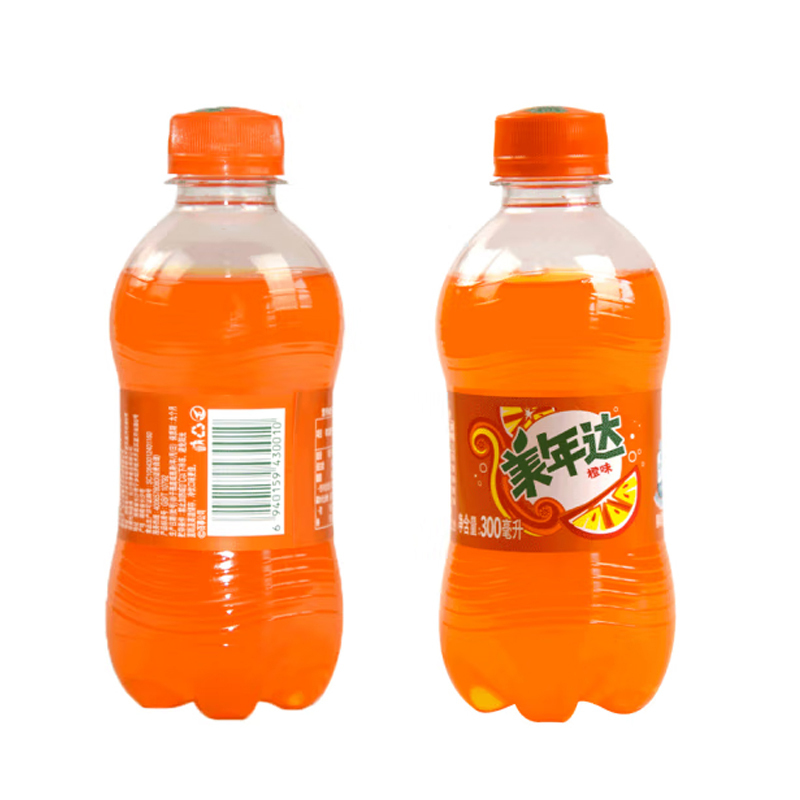 百事可乐 美年达 Mirinda 橙味汽水 碳酸饮料 300ml*6瓶 (新老包装随机发货)