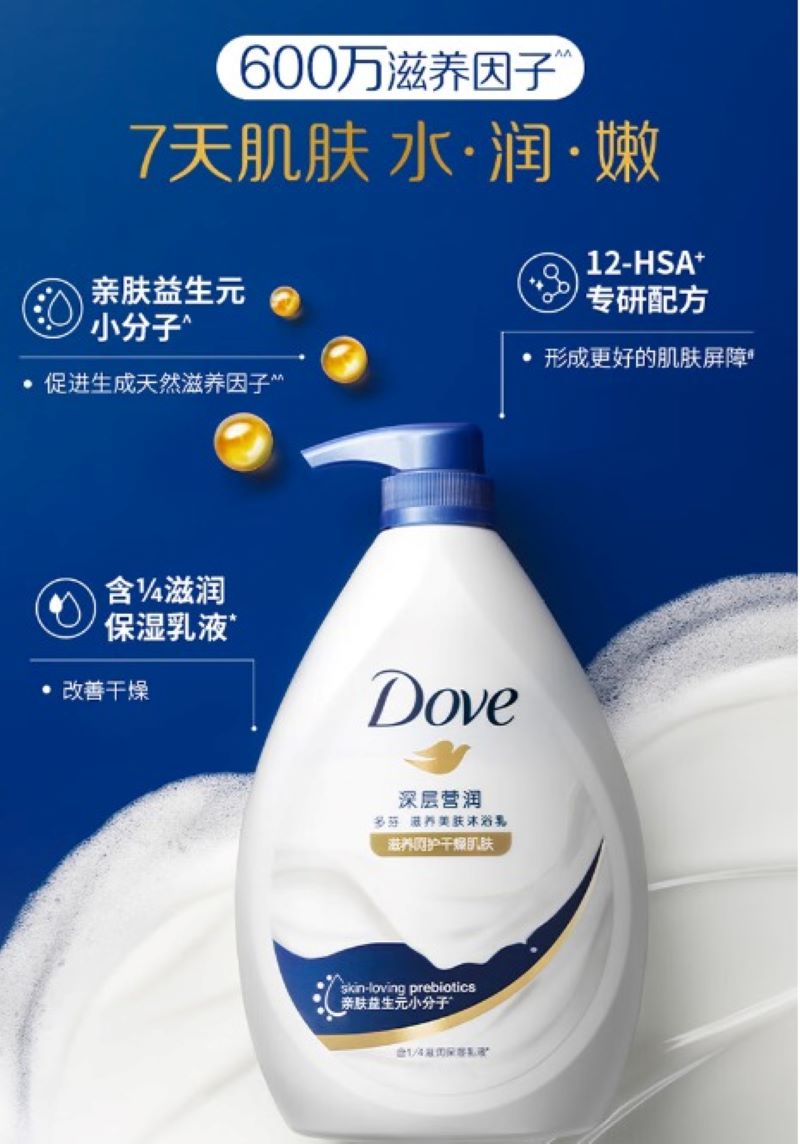 多芬深层营润520G+柔嫩焕亮520G 持久留香润肤保湿焕亮沐浴乳高清大图