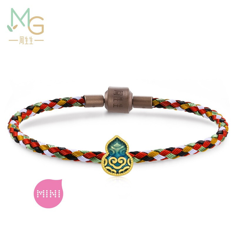 周生生chowsangsang足金串珠charme宝贝文化祝福葫芦黄金转运珠92660c