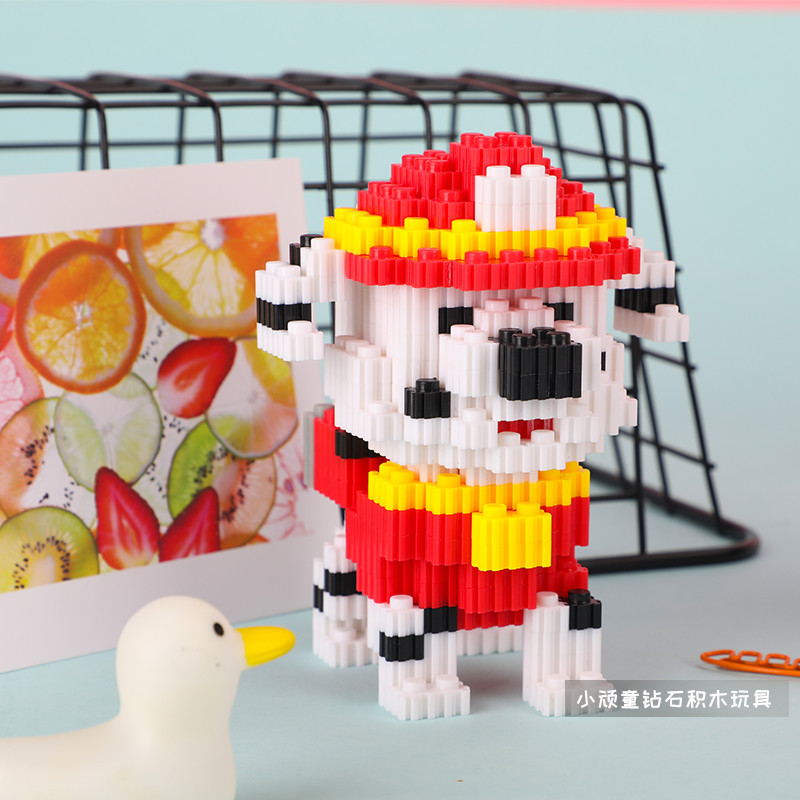 微型小颗粒拼装积木汪汪队宠物狗儿童玩具兼容樂高拼图成人 汪汪队