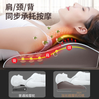 [品牌钜献]奥克斯(AUX)颈椎按摩器背部腰部多功能热敷按摩枕头揉捏推拿家用按摩垫 奢华棕