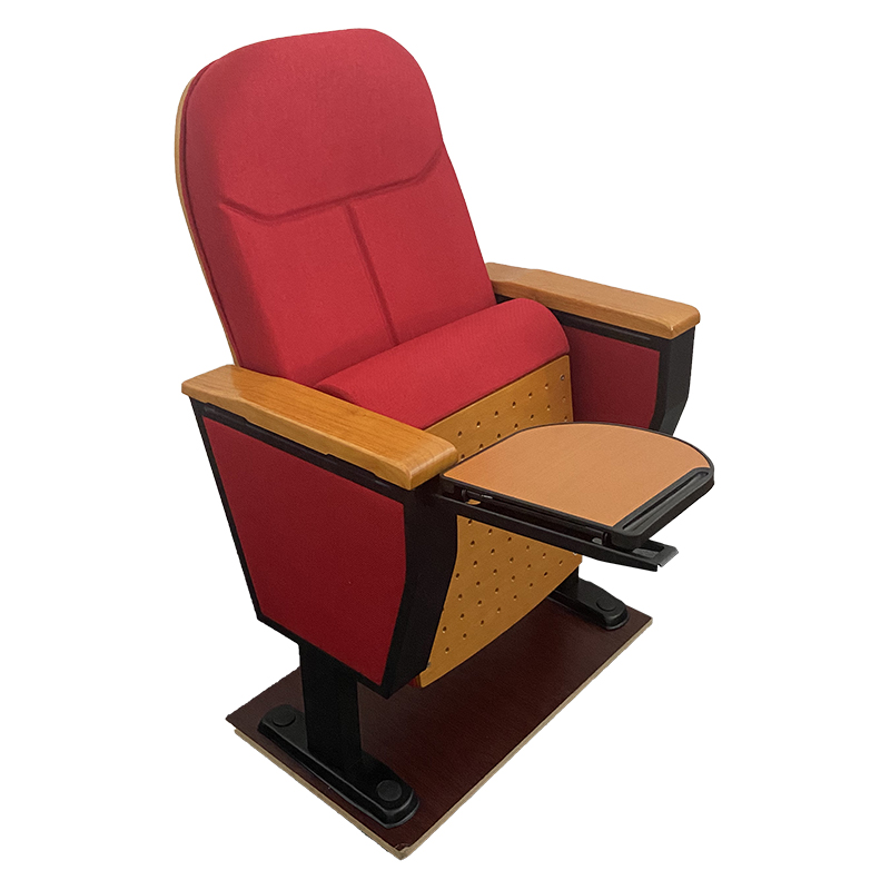 臻远ZY-LTY-01 礼堂椅剧院椅会议室椅子红色带前写字板单人位
