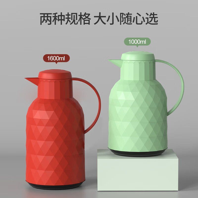 乐唯诗 保温水壶家居保温壶结婚一对红色保温壶多款式开水瓶暖壶 象牙白#[普通款]高清大图