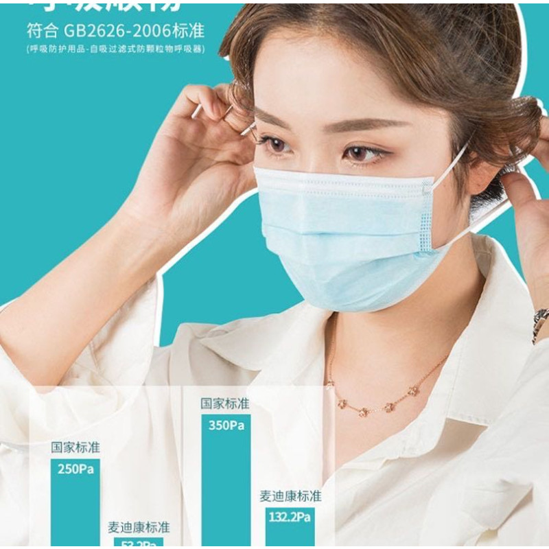 Medicom/麦迪康普通医用一次性口kou罩*10盒/箱
