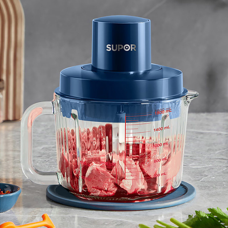 苏泊尔(SUPOR)绞肉机2.2L家用多功能电动碎肉打肉机饺子绞肉馅全自动搅拌捣蒜器 JR55-U