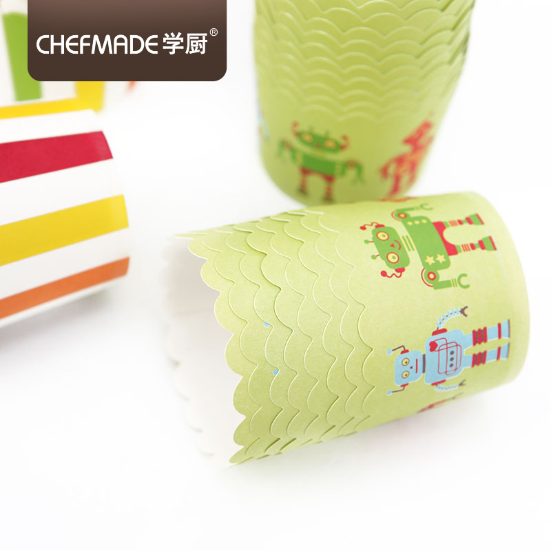 学厨 CHEF MADE 烘焙工具 红色星星系列马芬杯烘焙纸杯 耐高温纸杯 附赠插卡 红色25个装厨房工具WK9278