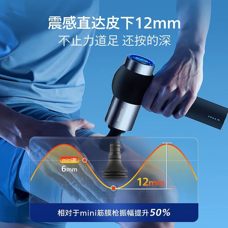 飞利浦(PHILIPS)大金刚筋膜枪专业级肌肉放松按摩器仪专业高档肌膜颈膜抢健身电动男女大功率高级按摩枪父母礼物 运动专高清大图