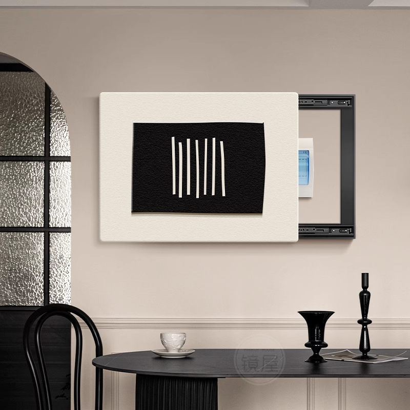 茹洋 极简约超薄电表箱抽象餐厅装饰画 个高清大图