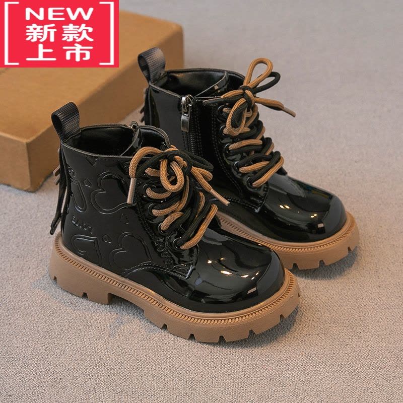 可莉允儿童炸街马丁靴2022冬季新款男童鞋子女童靴子二棉加绒洋气短靴潮图片