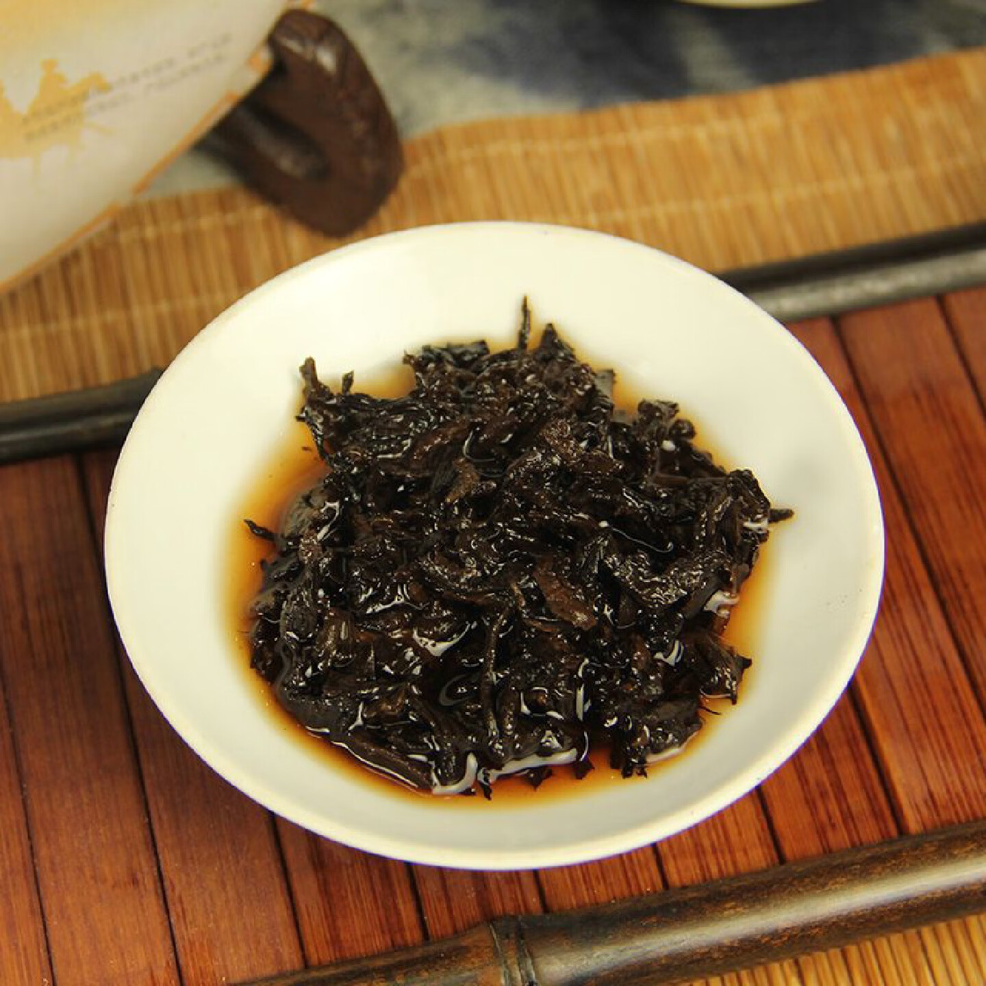 忆江南 茶叶普洱茶云南普洱茶饼乌龙茶高档礼盒双饼普洱茶礼盒357g*2饼高清大图