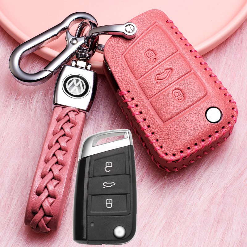 一汽大众2020款探影专用真皮钥匙套探歌汽车遥控钥匙保护套扣19款汽车