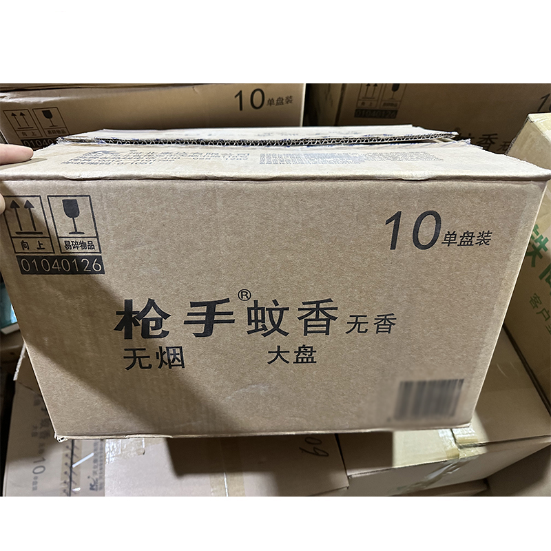 枪手 大盘无香无烟蚊香 10单盘*60盒 箱高清大图