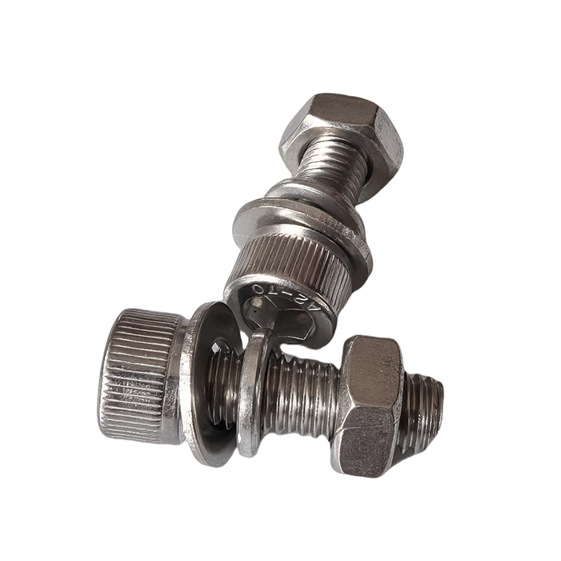 vzi 不锈钢杯头内六角平弹垫螺母四件套 M8*25(20套) 包高清大图