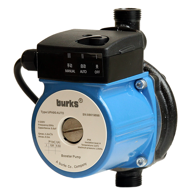 burks 中美博克斯水泵UPA90自动家用热水器太阳能锅炉自来水小型静音增压泵高清大图