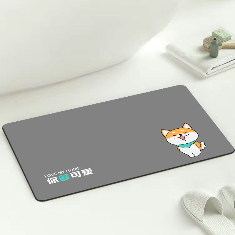 地垫家用浴室吸水地垫洗手间门口橡胶防滑大号脚垫速干软垫高清大图