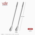 莱柏顿纯钛搅拌勺商用手打柠檬专用搅拌棒咖啡勺酒吧长柄调酒勺甜品勺子 2支【大号】搅拌勺纯钛≥99.5%