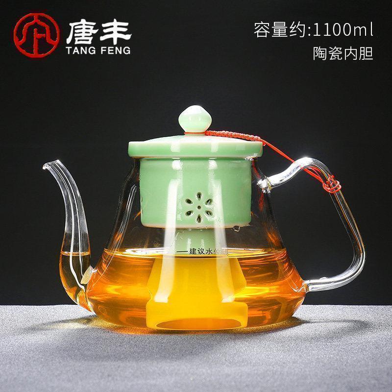 家柏饰(CORATED)耐热玻璃泡茶壶单壶普洱茶壶冲茶器蒸汽煮茶器黑茶电热煮茶壶高清大图