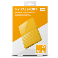 西部数据（WD）My Passport 4T 2.5英寸 清新黄USB3.0高速移动硬盘 WDBYFT0040BYL