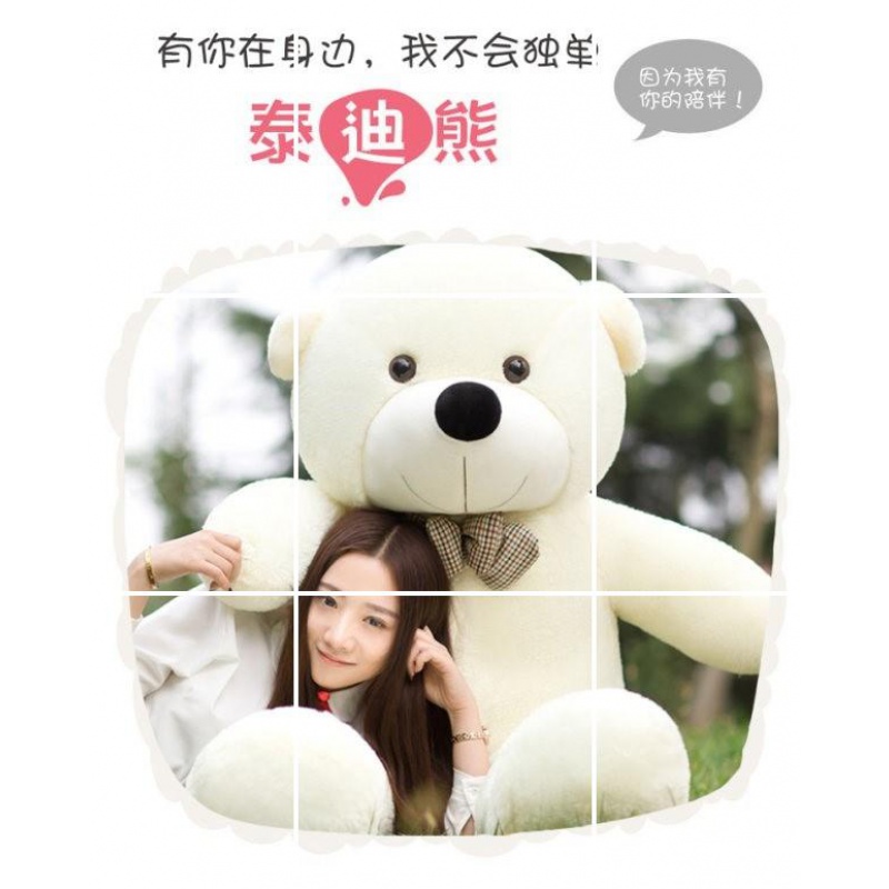 玩偶公仔生熊布娃布朗熊玩具送超大娃特大号女友毛绒2女1.8米巨型 粉红色瞌睡熊 2.5米(超大号)送玫瑰花高清大图